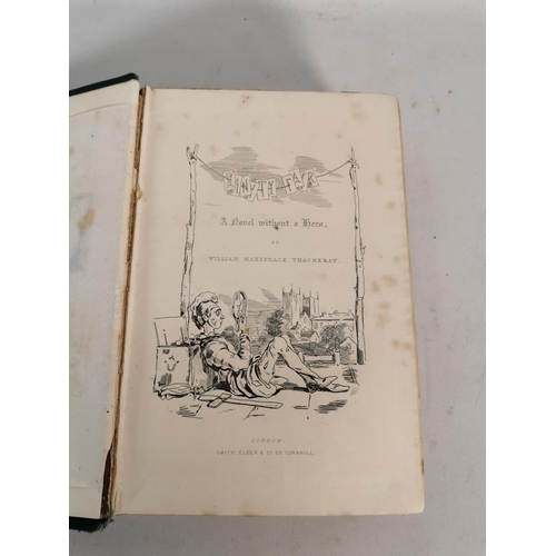 419 - A leather bound vol. 1 Vanity Fair by W. M. Thackeray with illustrations by the author