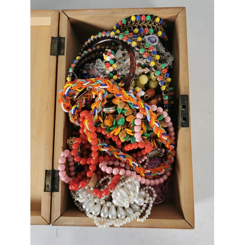 436 - Two boxes of costume jewellery