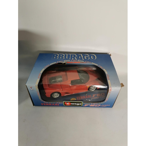 451 - Six boxed die cast models to include one Bburago Citroen 15CVTA, Bburago F50, Bburago Mercedes Benz ... 