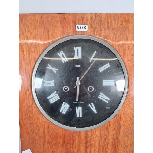 392 - A vintage USSR Vega chiming wall clock - approx. 44cm high x 29cm wide x 12cm deep