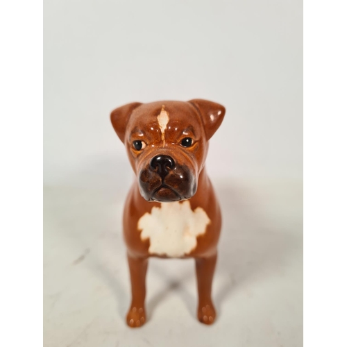 286 - A Beswick boxer dog figurine - approx. 14cm high x 18cm long