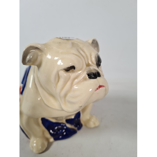 288 - A Royal Doulton British bulldog figurine with Union Jack flag, Rd No. 645658 - approx. 15cm high