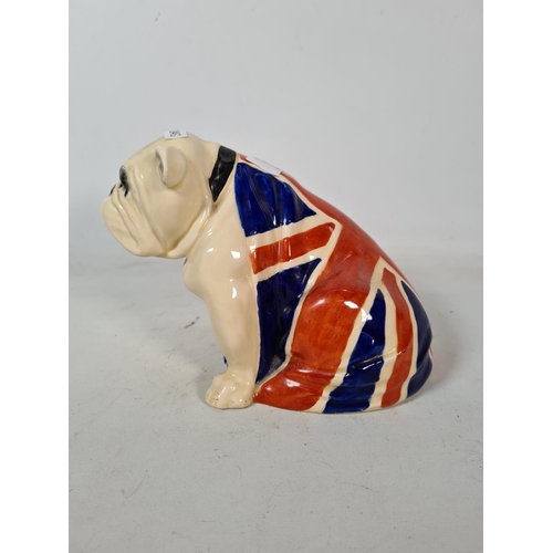 288 - A Royal Doulton British bulldog figurine with Union Jack flag, Rd No. 645658 - approx. 15cm high