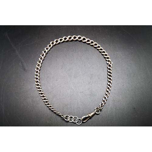 114 - A hallmarked silver Albert chain - approx. gross weight 27.6 grams