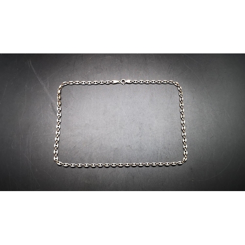 128 - A 925 silver chain link necklace - approx. gross weight 16 grams