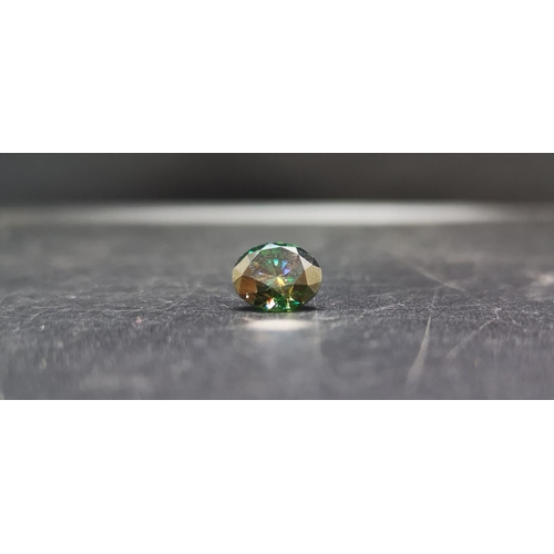 151 - A 3.7ct greenish blue moissanite unmounted stone