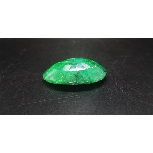158 - A certified 170ct natural emerald gemstone