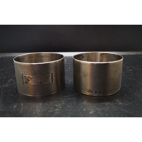 49 - A pair of hallmarked Birmingham silver napkin rings by H. Bros, dated 1944 - approx. gross weight 66... 