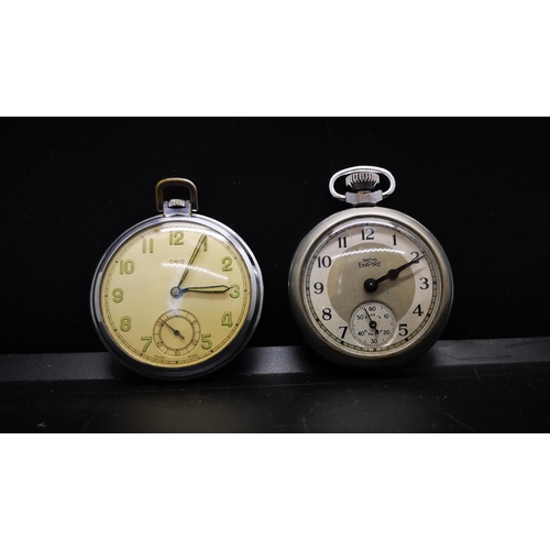 68 - Two vintage pocket watches, one Smiths Empire British made and one Oris Swiss made