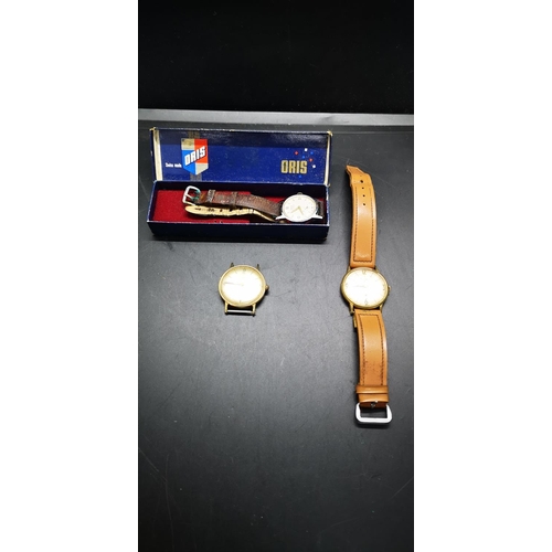 76 - Three various wristwatches, one Timex waterproof, one Regency 15 jewels and one Oris anti shock