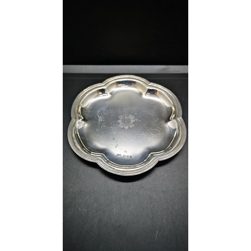 8 - A hallmarked Birmingham silver 'The Royal Highlanders, Black Watch' dish by Carrington & Co. Ltd, da... 
