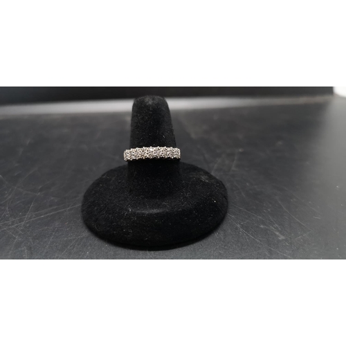 92 - A hallmarked 9ct gold diamond ring, size R ½ - approx. 1.86 grams