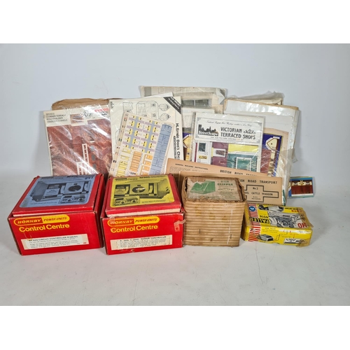 461 - A box containing a large quantity of model railway accessories to include build your own Victorian t... 