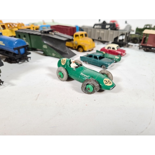 468 - A collection of die-cast vehicles to include Corgi Carrimore car transporter, Dinky 20 tonne lorry m... 