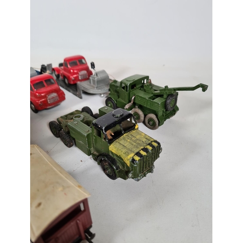 468 - A collection of die-cast vehicles to include Corgi Carrimore car transporter, Dinky 20 tonne lorry m... 