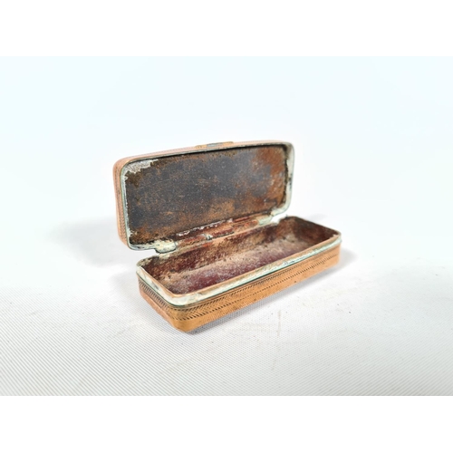 258 - Two 19th century semi precious stone and copper items to include snuff box and vesta case