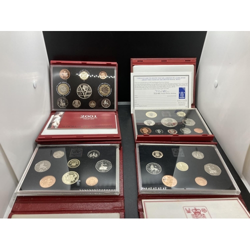 192 - Thirteen cased Royal Mint United Kingdom Proof Coin Collections for years 1984, 1985, 1986, 1987, 19... 