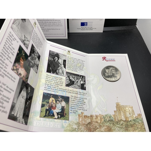 193 - Six Royal Mint issue envelopes containing 1996 Elizabeth II 70th Birthday Commemorative crown coins