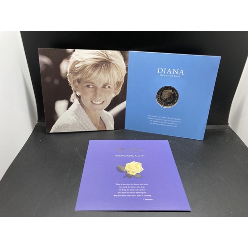 198 - A Royal Mint Diana Princess of Wales Memorial five pound coin in original packaging