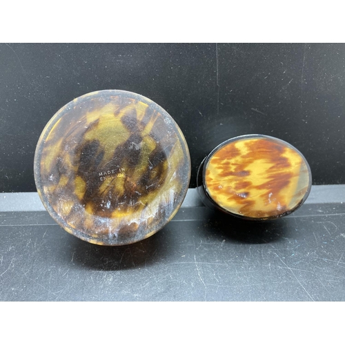 248 - Two vintage faux tortoise shell snuff boxes