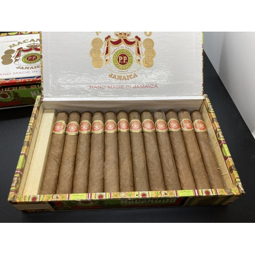 256 - Two boxes of Macanudo Jamaica cigars, one box complete with 25 and the other box contains 20