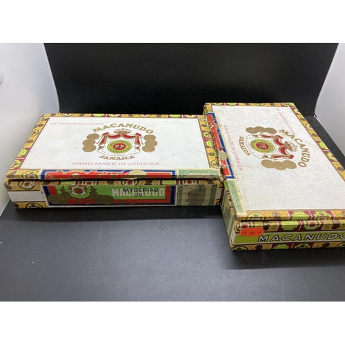 256 - Two boxes of Macanudo Jamaica cigars, one box complete with 25 and the other box contains 20