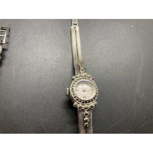 60 - Two ladies wristwatches, one 925 silver 17 jewels and one Ritz 15 jewels