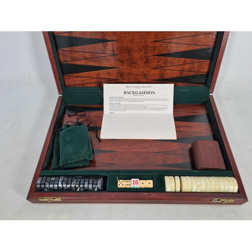 339 - A vintage Abercrombie & Fitch Co. backgammon set