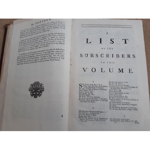 413 - Three antique books to include vol. 1 and 2 of  'The Gardeners Dictionary' by Philip Miller and 'Mod... 