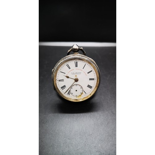 57 - A late 19th century J. G. Graves 'The Express English Lever' hallmarked Chester silver pocket watch,... 