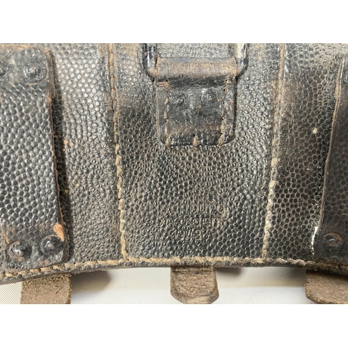 64 - A WWII German K98 ammunition pouch marked 'Dresden 1943'