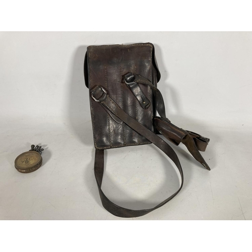 66 - A WWII Russian PPSH machine gun ammo pouch with oil bottle