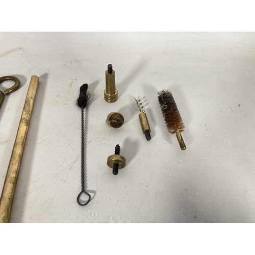 73 - Three items, one musket/shotgun cleaning rod and two pistol cleaning rods