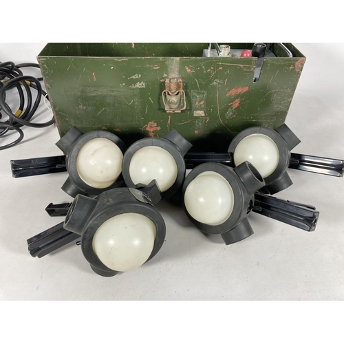 75 - A Smith & Prince British Army tent light set in transport box - approx. 23cm high x 48.5cm wide x 30... 