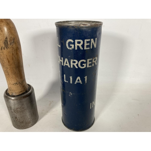 78 - Two items, one Austrian/Hungarian practise grenade and one inert smoke drill grenade