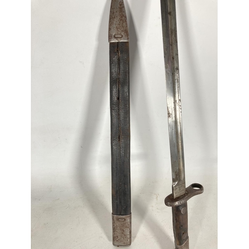 83 - A Spanish Artilleria Mauser bayonet, circa 1913 - blade approx. 39.5cm long