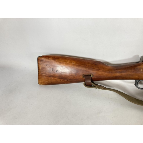 86 - A WWII Russian Mosin-Nagant bolt action rifle with bayonet - deactivated 24/07/2019 with certificate... 