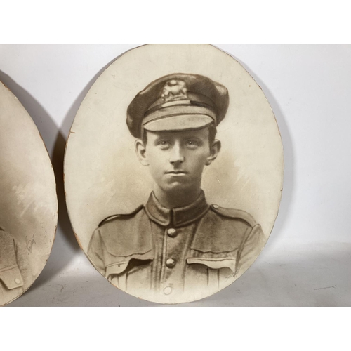 92 - Two unframed photographs of WWI British soldiers