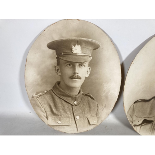 92 - Two unframed photographs of WWI British soldiers