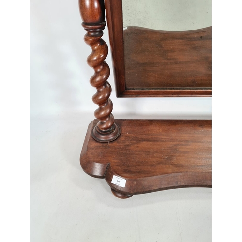 166 - A Victorian mahogany dressing table mirror on barley twist supports - approx. 71cm high x 68cm wide ... 