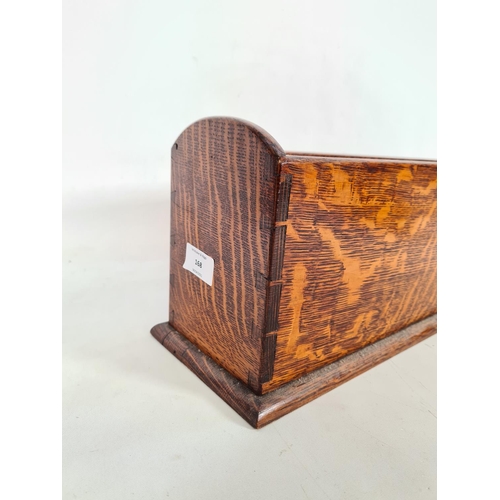 168 - A 1920s/30s oak desk tidy - approx. 19cm high x 50cm wide x 12.5cm deep