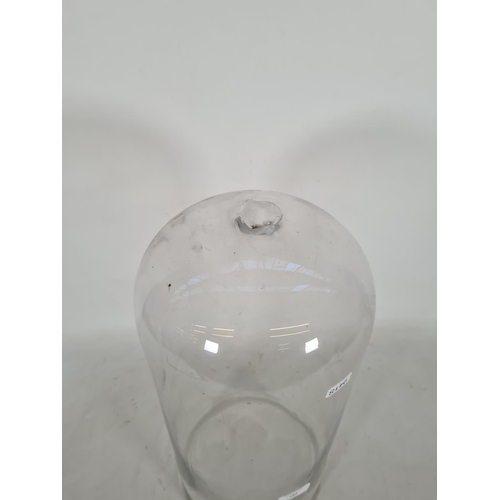 184 - A vintage glass cloche/dome - approx. 46cm high