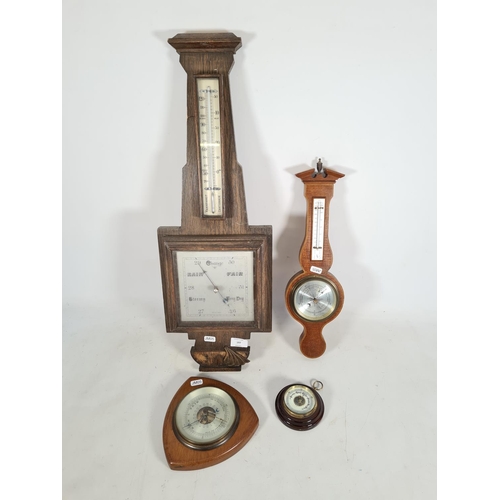 197 - Four various vintage barometers