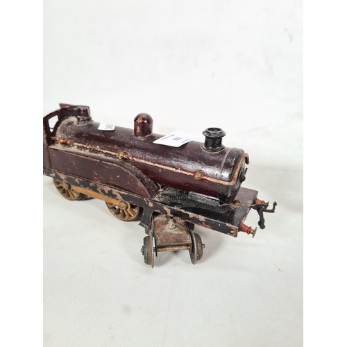 222 - A scratchbuilt 'O' gauge locomotive and tender together with a Hornby 'O' gauge LMS tender in brown ... 