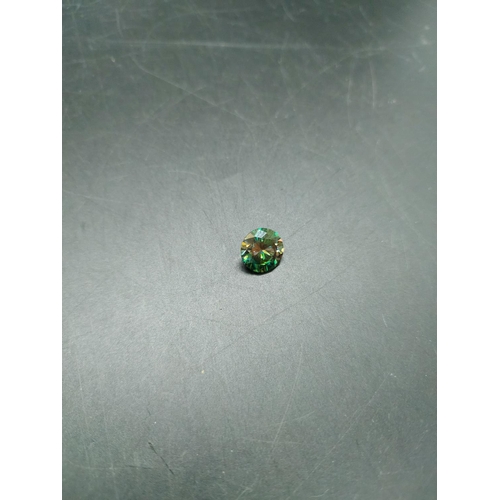 116D - A 3.7ct greenish blue moissanite unmounted stone