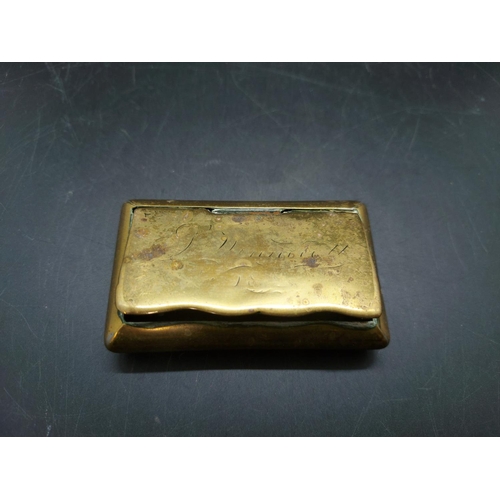 146 - Two 19th century brass snuff boxes