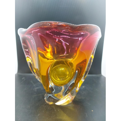 149 - Two pieces of Mdina art glass to include bowl - approx. 10.5cm high x 24cm diameter and vase - appro... 