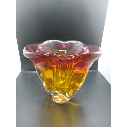 149 - Two pieces of Mdina art glass to include bowl - approx. 10.5cm high x 24cm diameter and vase - appro... 