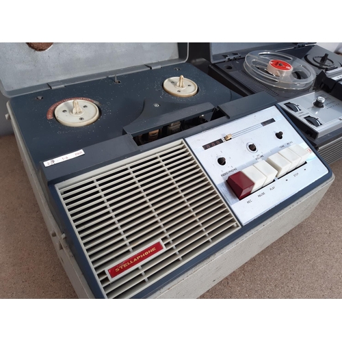 1008A - Two vintage reel to reel tape recorders, one late 1960s Grundig TK145 de luxe and one early 1960s St... 