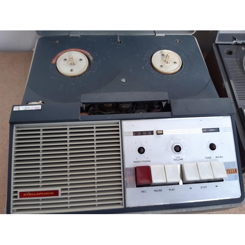 1008A - Two vintage reel to reel tape recorders, one late 1960s Grundig TK145 de luxe and one early 1960s St... 